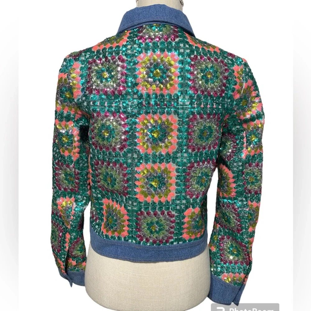 Manoush Sequin Denim Jacket - Picture 3 of 14